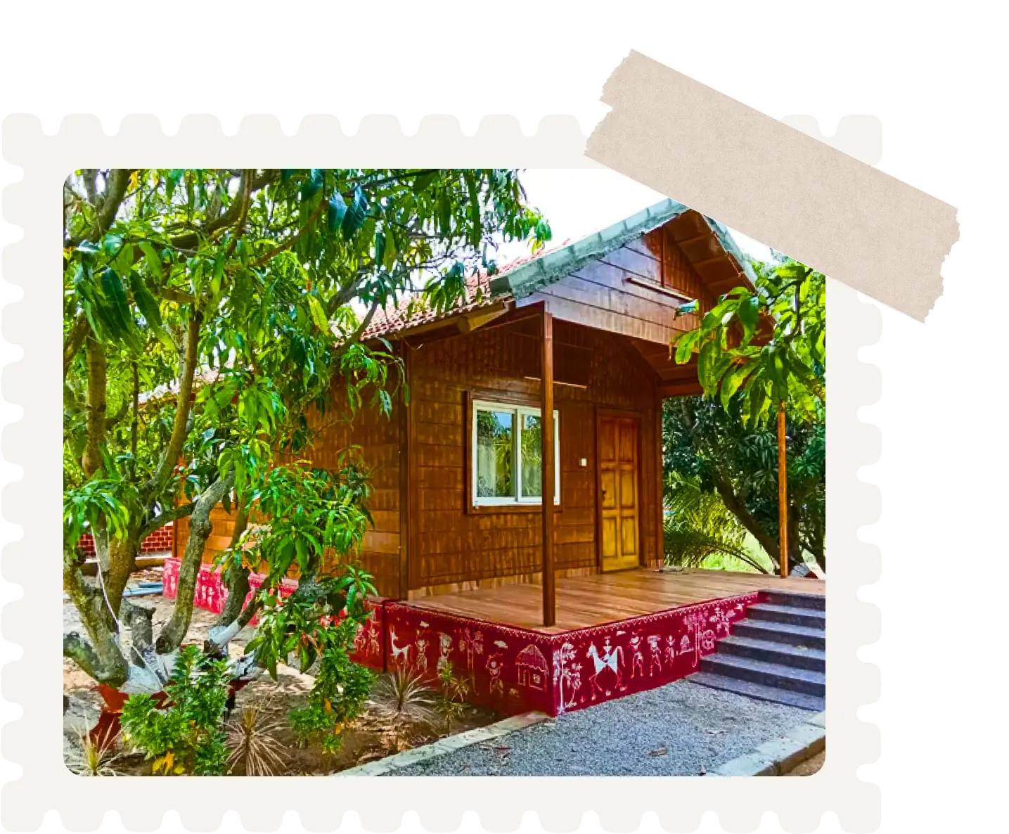 Wooden cottage exterior